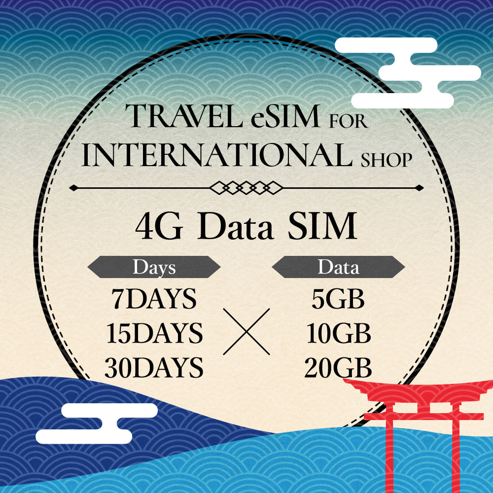 Prepaid ESIM Plan for Japanese travelers -Can be used in combination of communication days and data (GB)