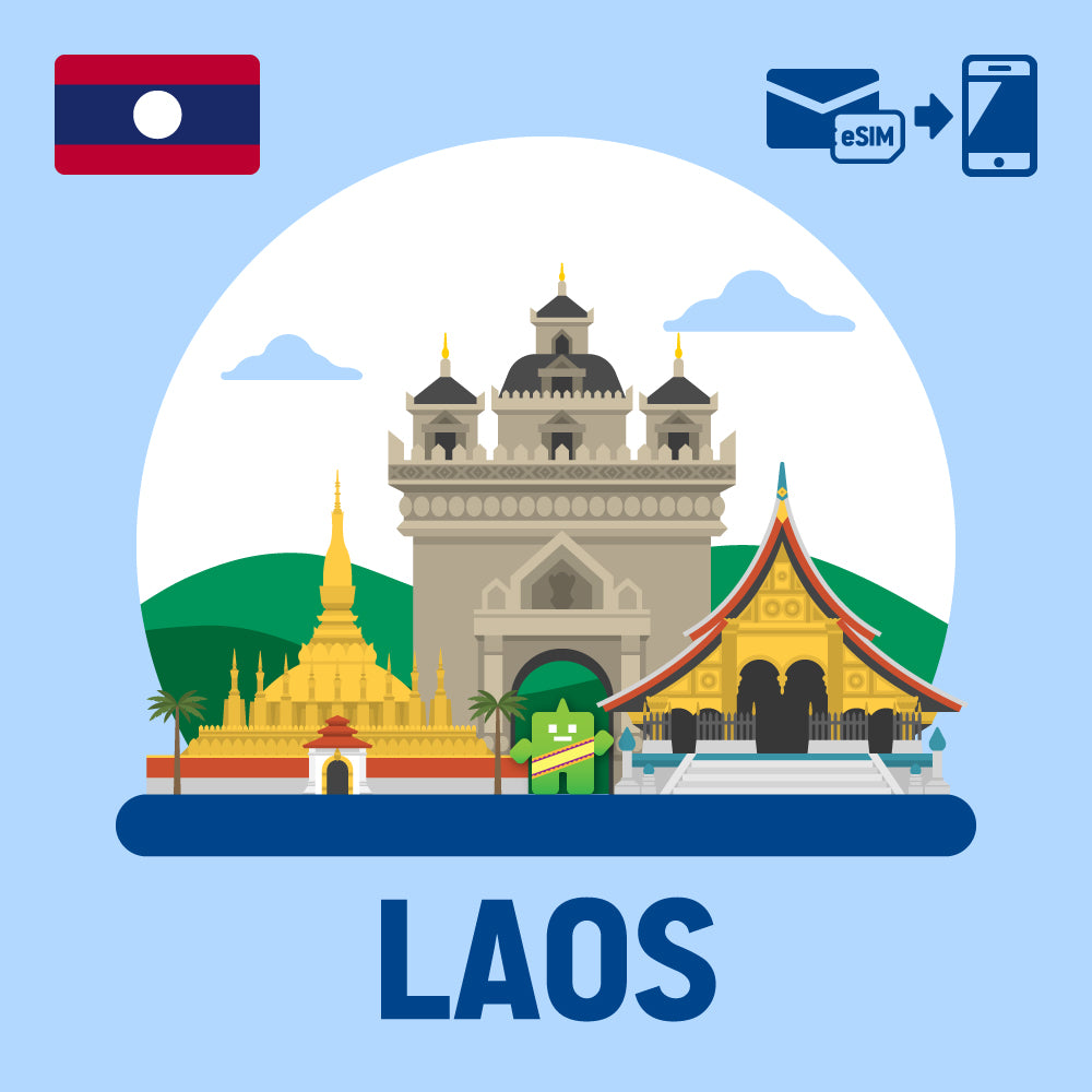 Plan de ESIM/día prepago que se puede usar en Laos