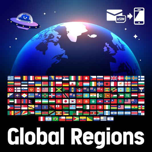 [Global Regions]世界147の国と地域で使えるプリペイドeSIM/DAYプラン