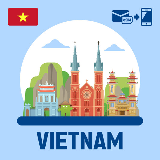 可以在越南使用的预付费ESIM/日计划