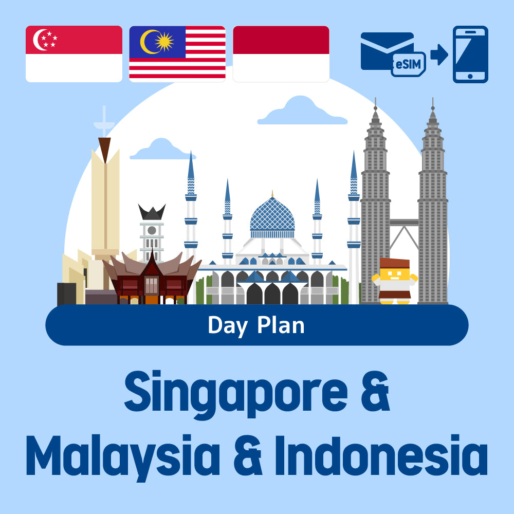 Plan de ESIM/Día prepago de Singapur/Malasia/Indonesia