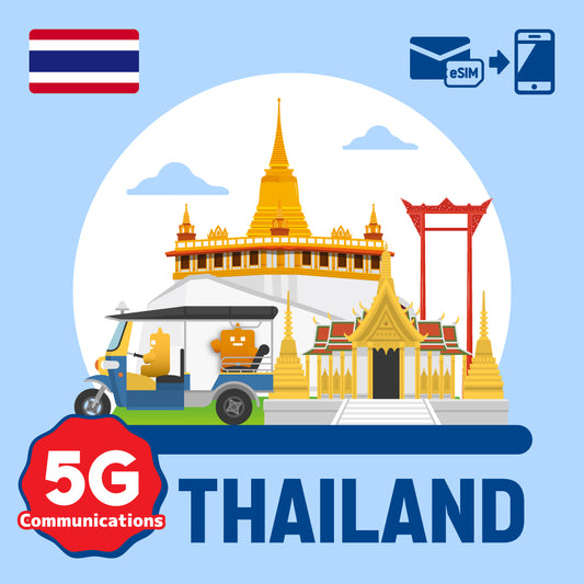 タイで使える5G通信対応のプリペイドeSIM/データ使い切りプラン