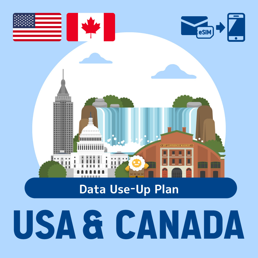 Prepaid eSIM for the United States and Canada / Total data