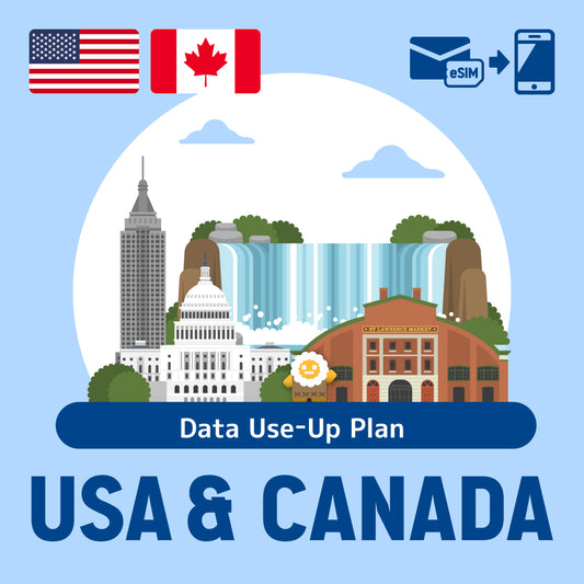 Plan de ESIM/día prepago que se puede usar en los Estados Unidos/Canadá