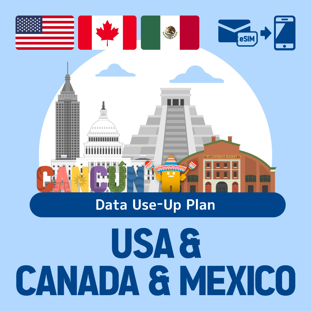 Prepaid eSIM for the United States, Canada and Mexico / Total data