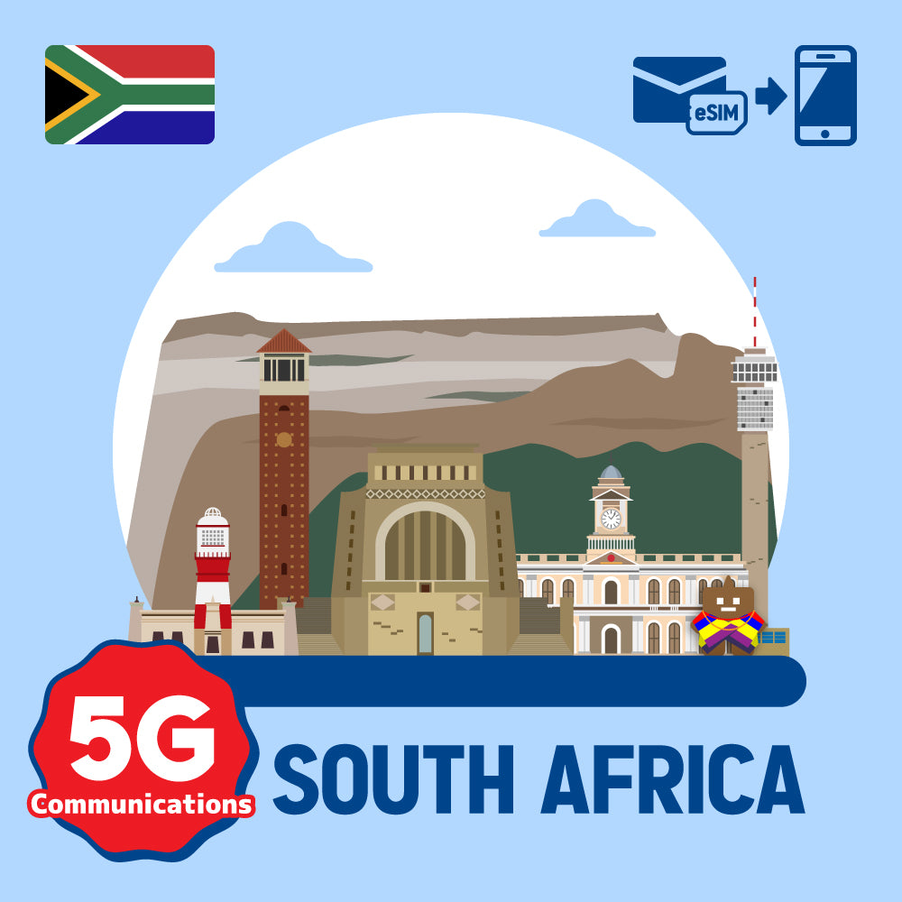 5G-capable Prepaid eSIM for South Africa / Daily data
